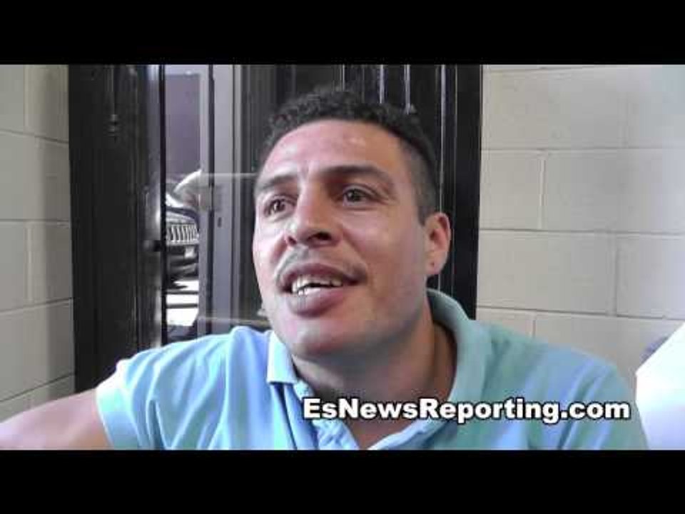Oscar Larios talks manny pacquiao - says does not buy it that manny can move up and win