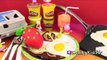 Play-Doh SURPRISE Fried Eggs! Bacon Pancakes Fruit Breakfast Dinosaur Eggs HobbyKidsTV Des