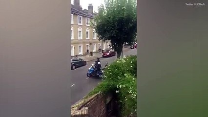 Gang threaten man with angle grinder in attempted motorbike theft