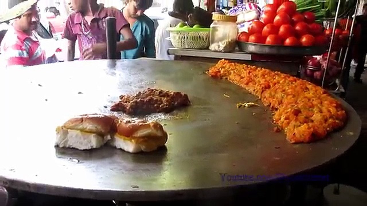 Indian Street Food Kolkata - Pav Bhaji - Mumbai Street Food in Kolkata