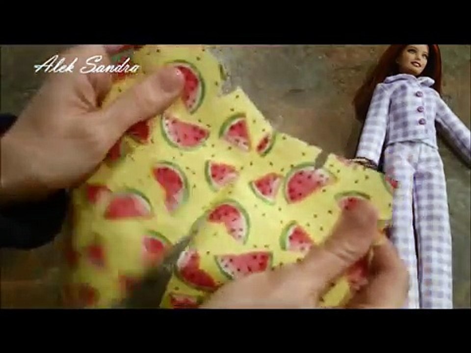 Muñecas para cómo hacer pijama por para para ropa de la muñeca Barbie a coser los pantalones pijamas barbie
