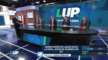 Osorio confía en llegar a la final ¿Estás de acuerdo?