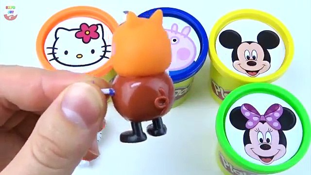 Глина тесто Привет Китти микки мышь Пеппа свинья играть штабелирования Игрушки сups