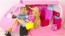 Barbie & Ken Morning Routine Travel Routine Barbie Pink Bedroom- Barbie e Ken viagem