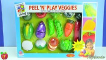 Y Corte frutas frutas frutas Aprender nombres de juguete vegetales con Velcro esl asm