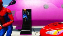 Spiderman Disney Cars Lightning McQueen Monster Trucks Cargo Plane (Nursery Rhymes - Songs