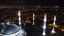 Çamlıca Camii ve Eyüp Sultan Camii'nde Sela Okunması Havadan Görüntülendi