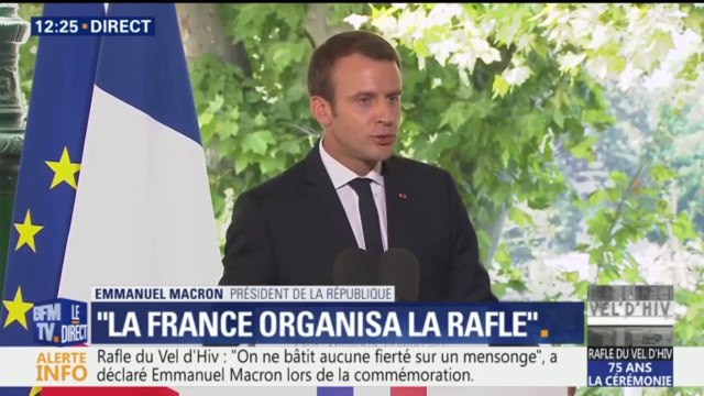 C'est bien la France qui organisa la rafle du Vel d'Hiv, déclare Emmanuel Macron