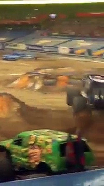 Monster Car jumping in the stadium