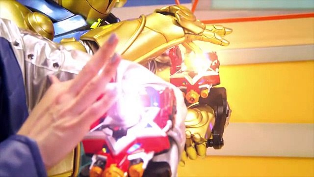 Power Rangers Astro Force Silver and Gold Ranger Morph (Uchu Sentai Kyuranger Henshin)