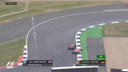 Grand Prix de Grande-Bretagne - Action tendue entre Vettel et Verstappen