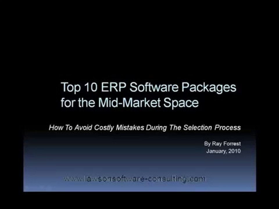 Top 10 ERP packages