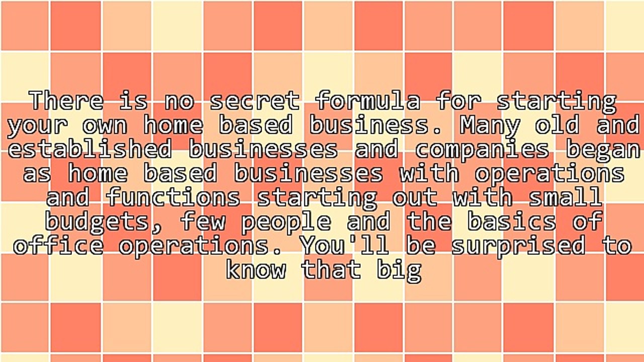 Basics of Starting a Home Based Business!