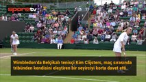 Kim Clijsters, seyirciye etek giydirip tenis oynattı
