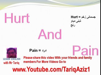 Hurt and Pain~ sad poem In English With Urdu and hindi Translation