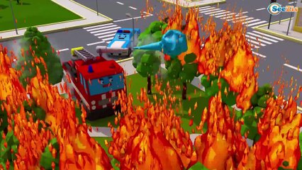 The Red Fire Truck | Emergency Vehicles + 1 hour kids videos compilation | Cars & Trucks cartoons