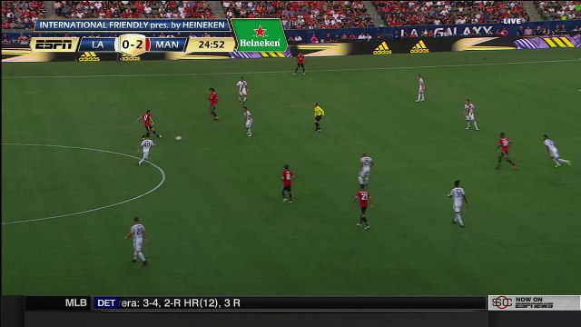 Marouane Fellaini scored 3rd goal Los Angeles Galaxy vs Manchester United