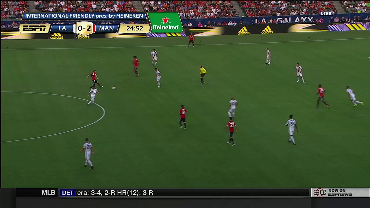 Marouane Fellaini scored 3rd goal  Los Angeles Galaxy vs Manchester United