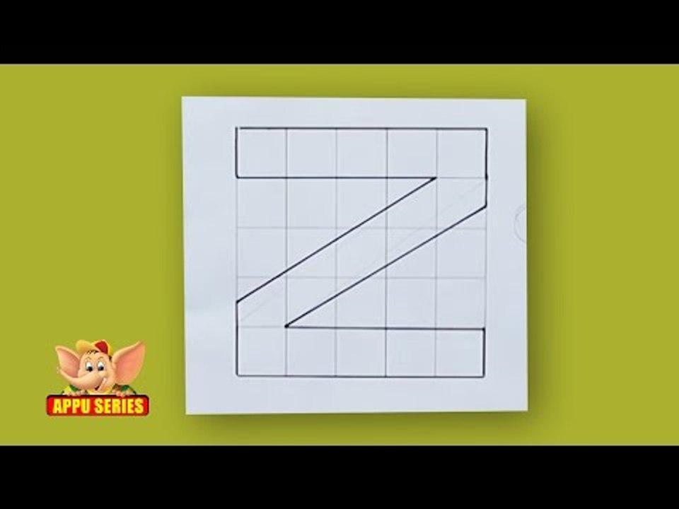 Write Block Style Alphabet - 'Z'