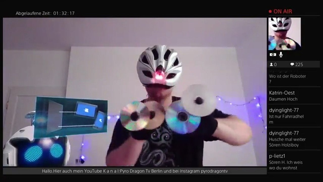 GER/PS4 Pyro DragonTv Robotershow mit Cds und Goamusik bis 20Uhr (188)