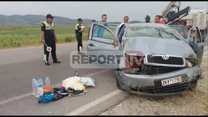 Report TV - Fier, automjeti del nga rruga humbet jetën një person