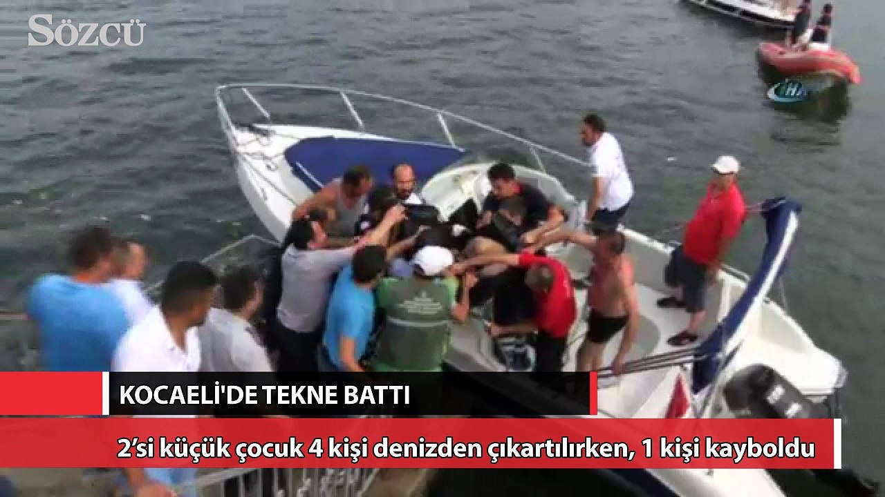 Kocaeli’de tekne battı