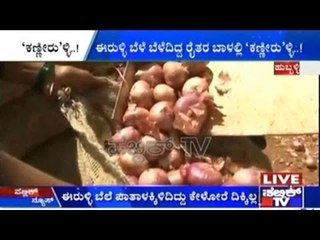 ಈರುಳ್ಳಿ ಬೆಳೆ ಬೆಳೆದಿದ್ದ ರೈತರ ಬಾಳಲ್ಲಿ ’ಕಣ್ಣೀರು’ಳ್ಳಿ | ಈರುಳ್ಳಿ ಕೇಳೋರಿಲ್ಲ.. ಬೆಲೆ ಏರ್ತಿಲ್ಲ..!