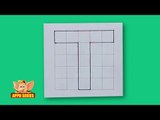 Write Block Style Alphabet 'T' - Arts & Crafts