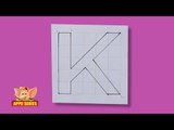 Write Block Style Alphabet 'K' - Arts & Crafts