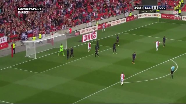 Milan Škoda Goal - SK Slavia Prague vs OGC Nice 2-1 16.07.2017 (HD)