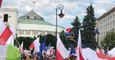 Thousands Protest Against Judicial Reforms Outside Polish Parliament Building in Warsaw