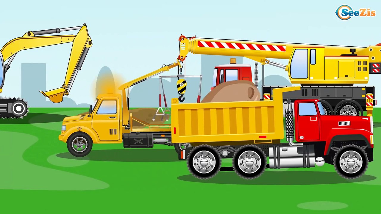 Мультфильмы для детей - Монстр Трак и Гонки в Городе - Сборник Видео для детей