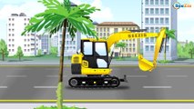 Cartoon for Kids - The Tractor with The Giant Excavator - Construction Trucks New Video for children