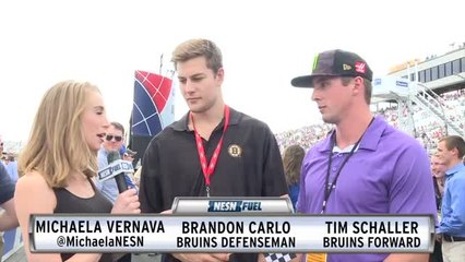 Bruins Brandon Carlo, Tim Schaller Get A Dose Of NASCAR