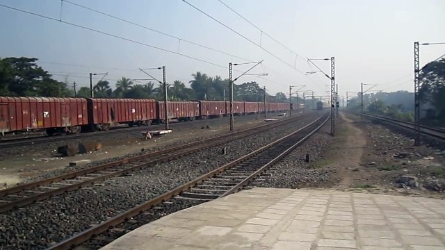 Howrah - Pune Duronto Express blasting past Deulti Station on SER