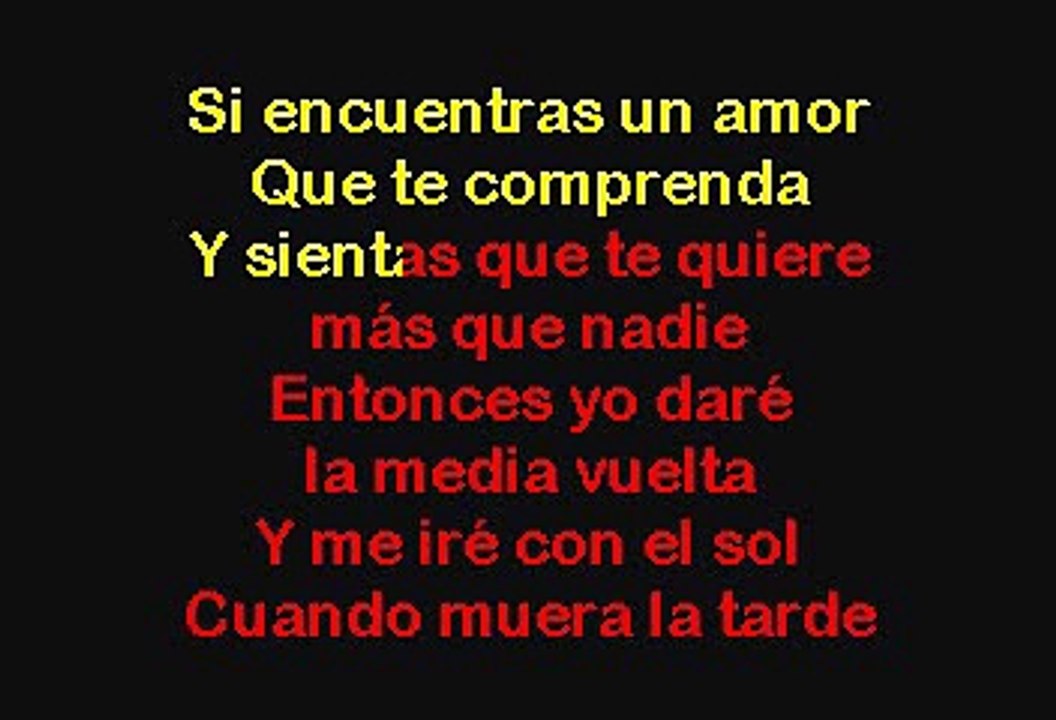 La Media Vuelta Luis Miguel (Karaoke) Vídeo Dailymotion