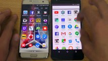 Samsung galaxy s7 edge vs Huaweidsfe nexus 6p android Nougat