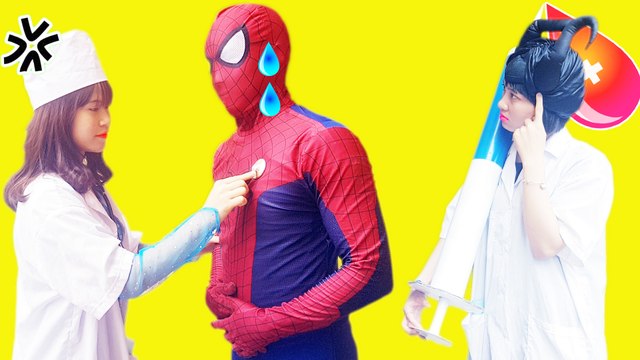 Frozen Elsa is Doctor cure Spiderman Maleficent transform Doctor inject Joker & Hulk Superhero funny