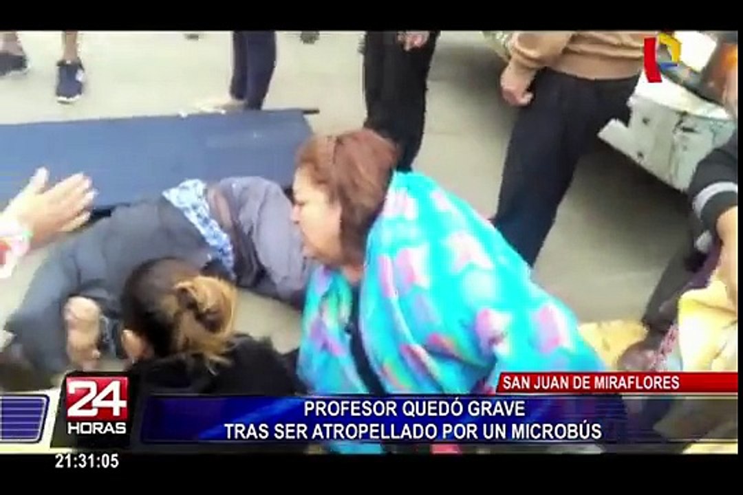 SJM: profesor quedó grave tras ser atropellado por microbús