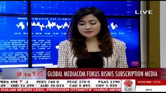Global Mediacom Fokus Bisnis Subscription Media, BMTR Siapkan Capex US$100 Juta