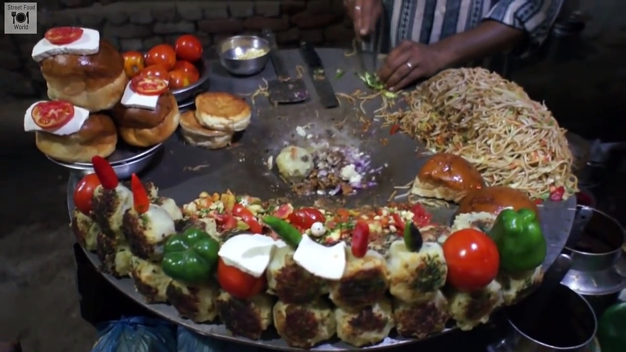 Street Foods Around The World 04 - The Tastiest Burger In India- Street Cooking Skills