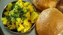 Puri Bhaji Recipe | How To Make Aloo Bhaji & Puri | Poori Bhaji | Indian Snacks Recipe by Smita Deo