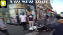 Road rage entre un motard et un piéton à paris