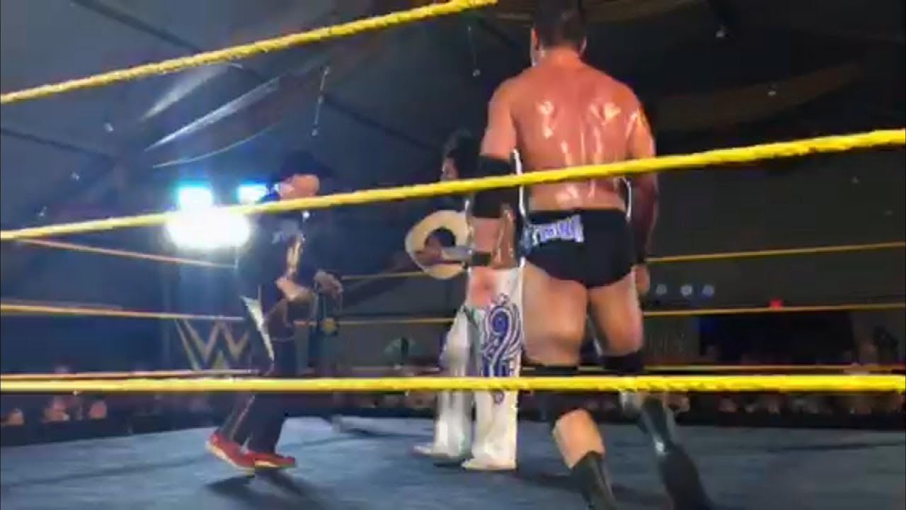 WWE Hall of Famer Dory Funk Jr. dances with No Way Jose and Roderick Strong