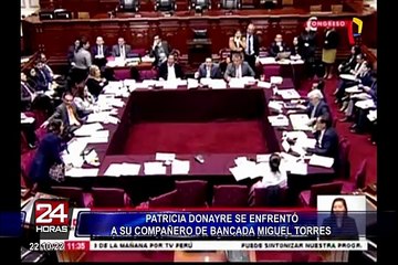 Patricia Donayre se enfrentó a su compañero de bancada Miguel Torres