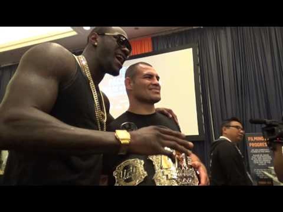 mma vs boxing cain velazquez and boxing champ deontay wiler meet - esnews boxing