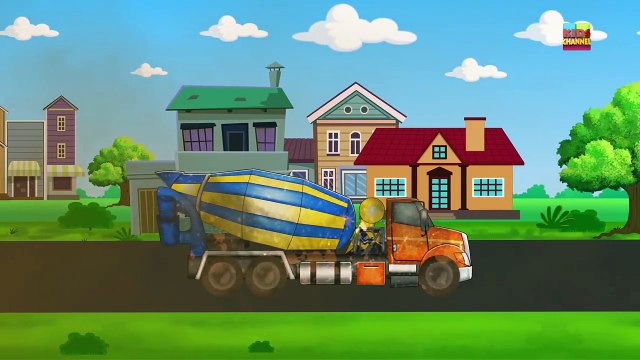 Concrete mixer truck | kids car wash song | trucks videos