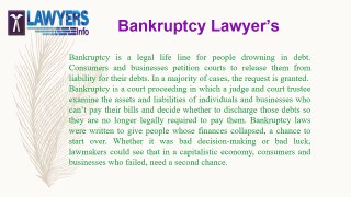 bankrupty lawyers