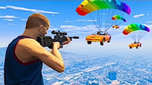 KWEBBELKOP-SNIPERS VS. FLYING CARS! (GTA 5 Funny Moments)