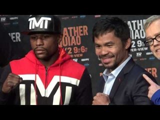floyd mayweather vs manny pacquiao faceoff - EsNews boxing